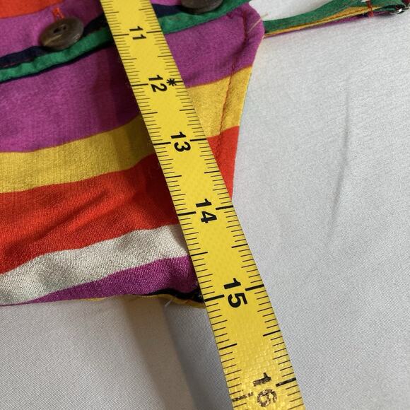 Pride Women's Rainbow Striped Cropped Top Size M Parade Vibrant Gay Forever 21 - Picture 4 of 12